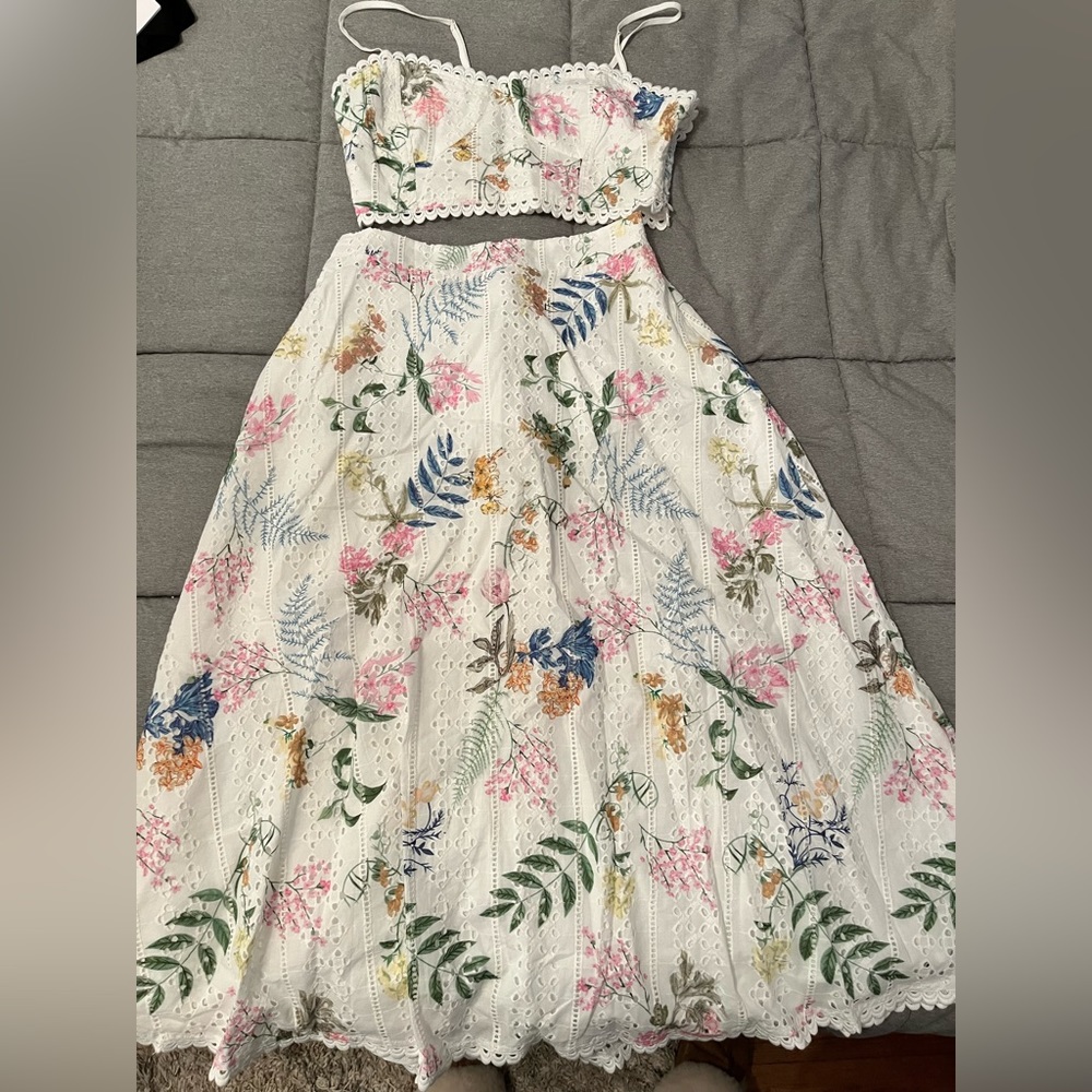 LuLus White Floral 2-piece